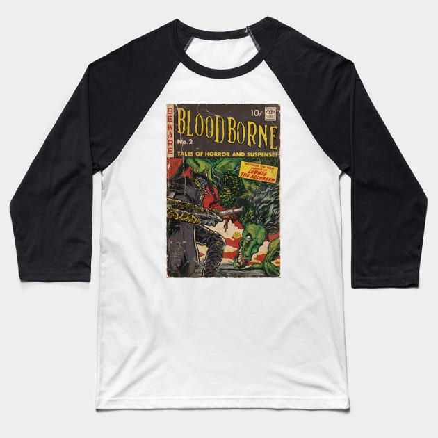 Bloodborne - comic cover fan art Baseball T-Shirt by MarkScicluna